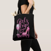 Meisjes reis goedkoper dan therapie weekend wijnfe tote bag (Dichtbij)