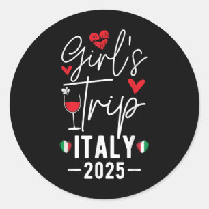 Meisjes reis Italië 2025 Vrouwen's Weekend Gir Ronde Sticker
