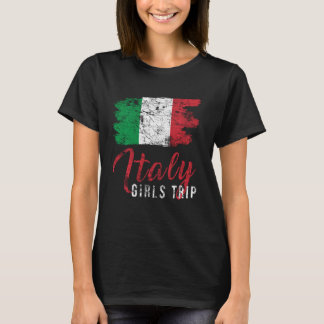 Meisjes reis Italië Vlag Retro bijpassende Italiaa T-shirt