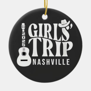 Meisjes reis Nashville 2025 vakantie zomer Keramisch Ornament