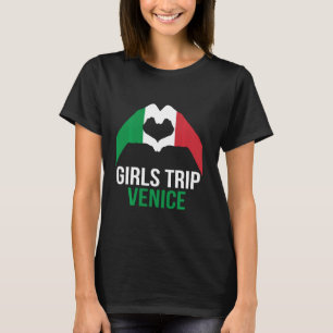 Meisjes reis Venetië Italië Schattige bijpassende T-shirt