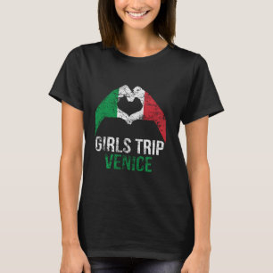 Meisjes reis Venetië Italië Vintage Matching Itali T-shirt