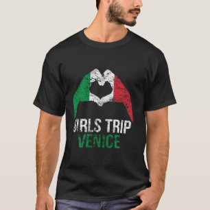 Meisjes reis Venetië Italië Vintage Matching Itali T-shirt