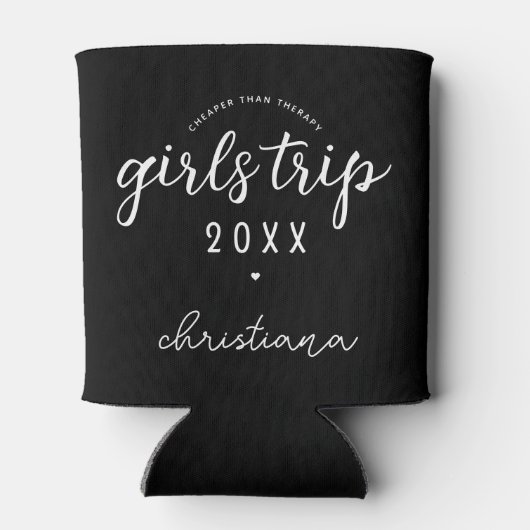 Meisjes reizen goedkoper dan aangepaste vaccinatie blikjeskoeler (Achterkant)