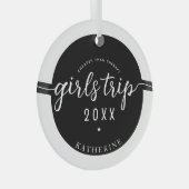 Meisjes reizen goedkoper dan aangepaste vaccinatie glas ornament (Voorkant Rechts)