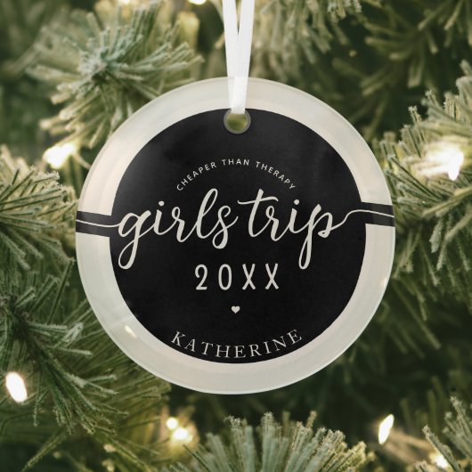 Meisjes reizen goedkoper dan aangepaste vaccinatie glas ornament (Insitu)