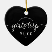 Meisjes reizen goedkoper dan aangepaste vaccinatie keramisch ornament (Voorkant)