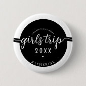 Meisjes reizen goedkoper dan aangepaste vaccinatie ronde button 5,7 cm (Voorkant)