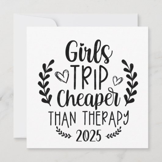 Meisjes reizen goedkoper dan therapie 2025 feestdagenkaart (Voorkant)