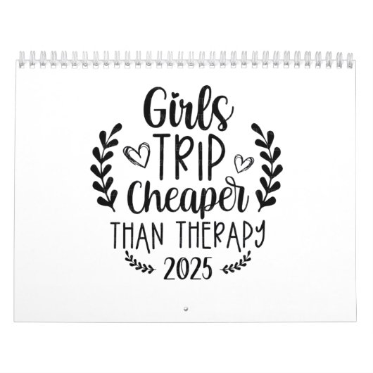 Meisjes reizen goedkoper dan therapie 2025 kalender (Hoes)