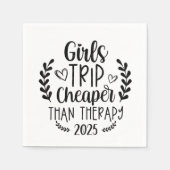 Meisjes reizen goedkoper dan therapie 2025 servet (Voorkant)