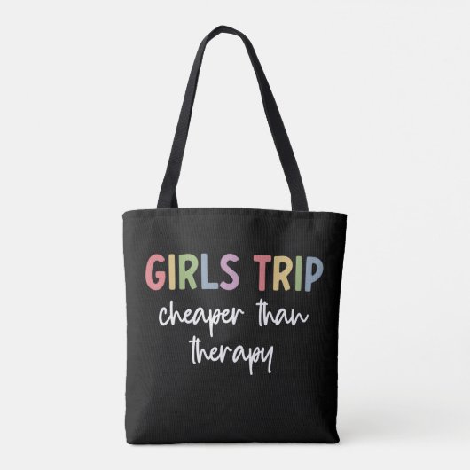 Meisjes reizen goedkoper dan therapie | Deelweeken Tote Bag (Achterkant)