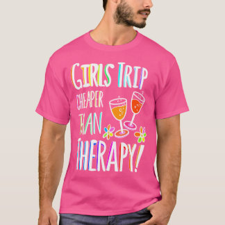 Meisjes reizen goedkoper dan therapie - kleurrijk  t-shirt