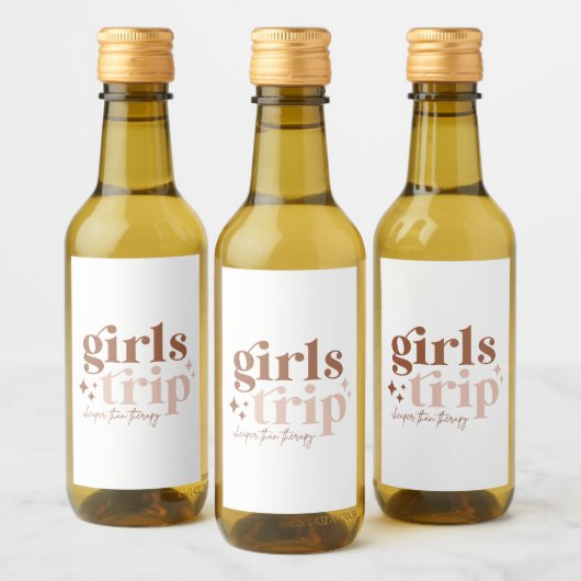 Meisjes reizen goedkoper dan therapie wijn etiket (Flessen)