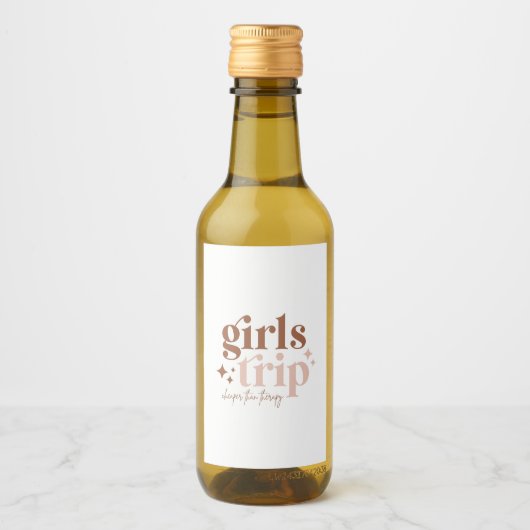 Meisjes reizen goedkoper dan therapie wijn etiket (Voorkant)