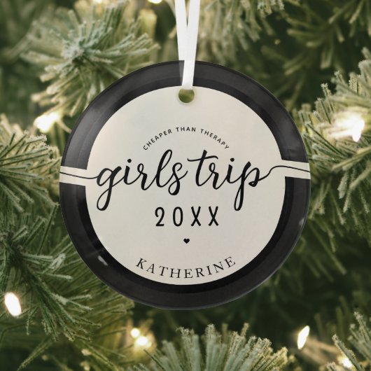 Meisjes reizen goedkoper dan Therapy Custom Girls  Glas Ornament (Insitu)