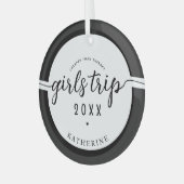 Meisjes reizen goedkoper dan Therapy Custom Girls  Glas Ornament (Voorkant links)