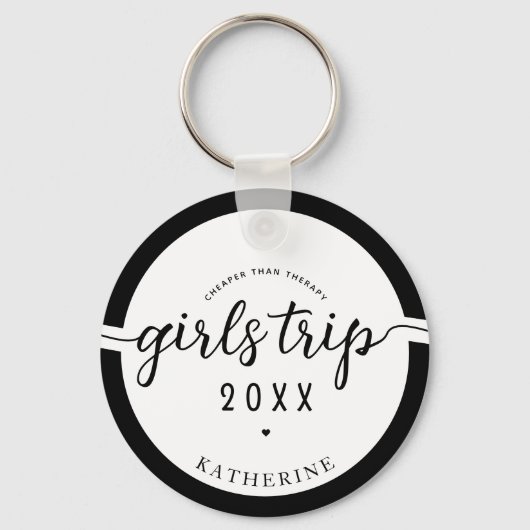 Meisjes reizen goedkoper dan Therapy Custom Girls  Sleutelhanger (Voorkant)