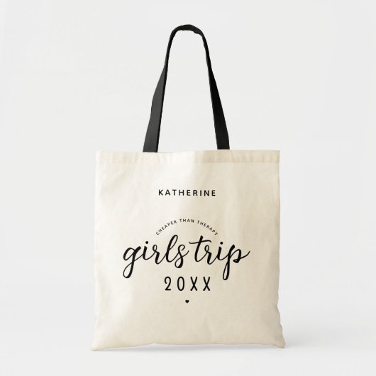 Meisjes reizen goedkoper dan Therapy Custom Girls Tote Bag (Voorkant)