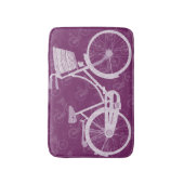 Meisjes rekwieg Paarse fiets Badmat (Voorkant Verticaal)