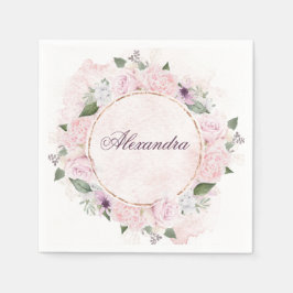 Meisjes Religieuze feestroze rozen Servet