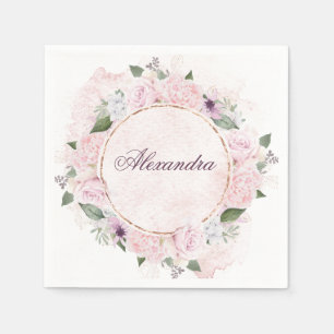 Meisjes Religieuze feestroze rozen Servet