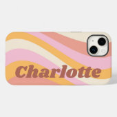 Meisjes Retro  Wave Persoonlijke naam Case-Mate iPhone Case (Achterkant (horizontaal))