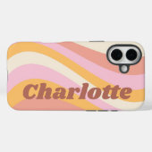 Meisjes Retro  Wave Persoonlijke naam Case-Mate iPhone Case (Achterkant (horizontaal))