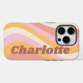 Meisjes Retro  Wave Persoonlijke naam Case-Mate iPhone Case (Achterkant (horizontaal))