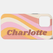 Meisjes Retro  Wave Persoonlijke naam Case-Mate iPhone Case (Achterkant (horizontaal))