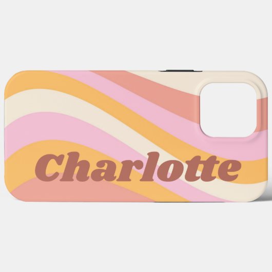 Meisjes Retro Wave Persoonlijke naam Case-Mate iPhone Case (Achterkant (horizontaal))