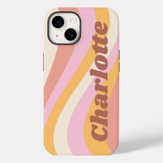 Meisjes Retro  Wave Persoonlijke naam Case-Mate iPhone Case (Achterkant)