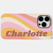 Meisjes Retro Wave Persoonlijke naam Case-Mate iPhone Case (Achterkant (horizontaal))