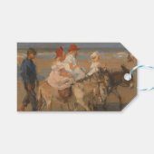 Meisjes Rijden Ezels op het strand Cadeaulabel (Voorkant (Horizontaal))