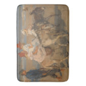 Meisjes Rijden Ezels op het strand (Isaac Israels) Badmat (Voorkant Verticaal)