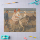 Meisjes Rijden Ezels op het strand (Isaac Israels) Tissuepapier (Craft)
