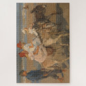 Meisjes Rijden Ezels op het strand Legpuzzel (Verticaal)