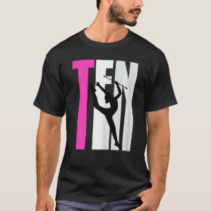 Meisjes Ritmische Gymnastiek 10e Verjaardag Baton T-shirt