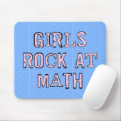 Meisjes Rock Bij Wiskunde Muismat (Met muis)