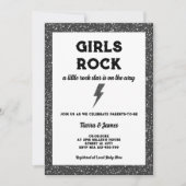 Meisjes Rock Black Rock En Roll Meisje Baby shower Kaart (Voorkant)