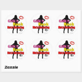 Meisjes Rock Metal Detecteren Ronde Stickers (Vel)