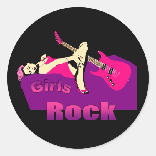 Meisjes Rock Sticker (Voorkant)