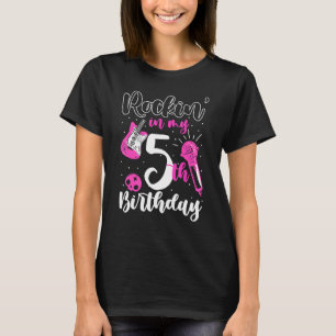 Meisjes Rockstar Verjaardag Rock Star Thema Gitaar T-shirt