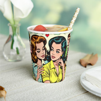 meisjes Romance strips Papieren Bekers