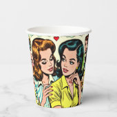  meisjes Romance strips Papieren Bekers (Achterkant)
