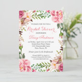 Meisjes Romantische Floral Wrap Wedding Vrijgezell Kaart (Staand voorkant)