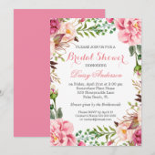 Meisjes Romantische Floral Wrap Wedding Vrijgezell Kaart (Voorkant / Achterkant)