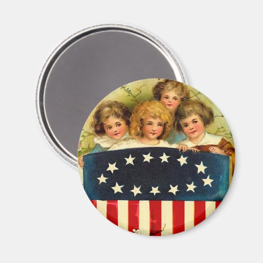  meisjes ronde magneet (Voorkant / Achterkant)