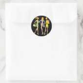meisjes ronde sticker (Tas)