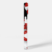 Meisjes rood grijs voetballen patroon monogram Case-Mate iPhone case (Achterkant / Rechts)